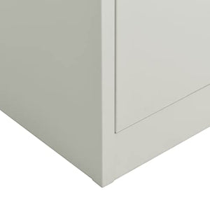 GaRcan Locker Cabinet Light Grey 90x40x180 cm Steel