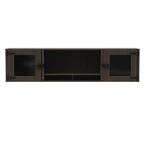 Safco Mirella 72" Wall-Mounted Hutch with Glass Doors