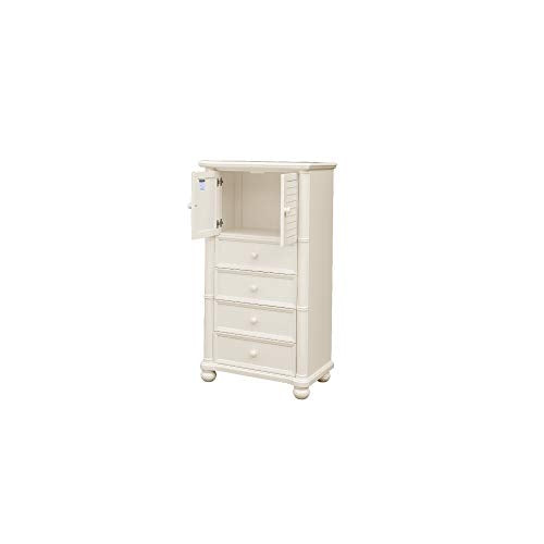 The Hamptons Collection 55" Beige 4-Drawer Wooden Bedroom Chest
