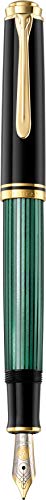 Pelikan Souverän M600 Fountain Pen, Medium Nib, Black/Green, 1 Each (980029)