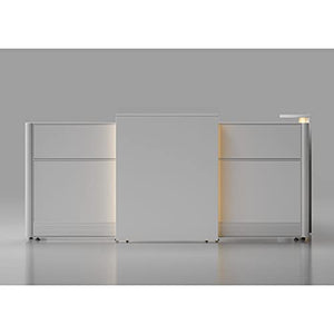 KANSOLE L-Shape Reception Desk with Light Panels