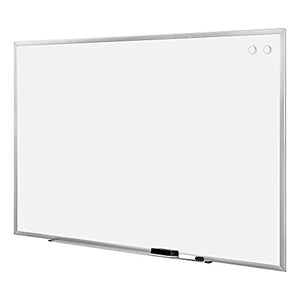 Amazon Basics Large Magnetic Dry Erase White Board, 6 x 4-Foot Whiteboard - Silver Aluminum frame