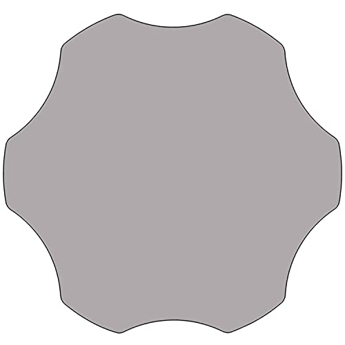 Flash Furniture Mobile 60'' Flower Grey Thermal Laminate Activity Table - Height Adjustable Short Legs
