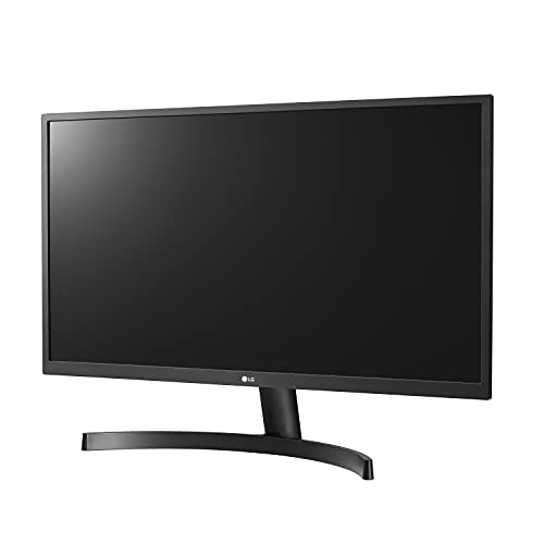 LG 27UK500-B Monitor 27” UHD (3840 x 2160) IPS Display - Black & Nulaxy Laptop Stand, Ergonomic Aluminum Laptop Mount Computer Stand, Detachable Laptop Riser Notebook Holder Stand - Space Gray