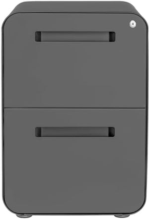 Laura Davidson Furniture Stockpile 2 Drawer Mobile File Cabinet with Lock - Dark Grey