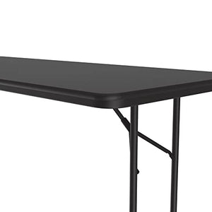 Correll Rectangular TFL Commercial Folding Table, 30"x96", Black Granite
