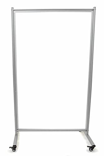 Stand Up Desk Store Rolling Mobile Magnetic Whiteboard Room Divider Dry Erase Board for Home or Classroom (40" W x 72" H)