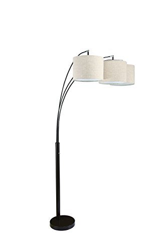 ORE International Inc. 6939ES 84" NOVALIT 3-ARC Espresso Metal Floor LAMP, Brown