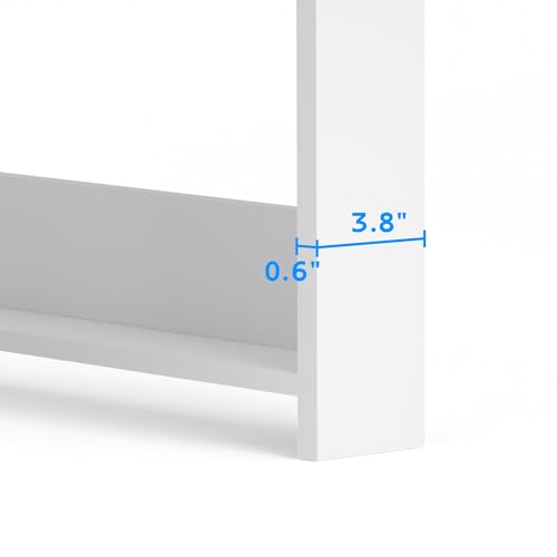 Buytime White L-Shaped Office Desk with Drawers and Shelves