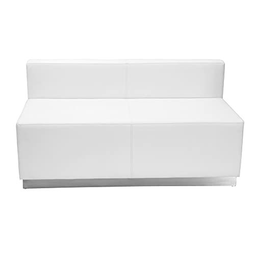 BizChair White LeatherSoft Reception Configuration - 9 Piece