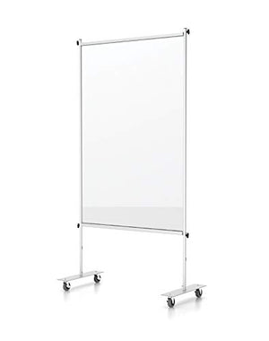 Trimplace Clear Room Partitions/Dividers - 36" W x 72" H for Offices, Restaurants, Lobbies - Base Options