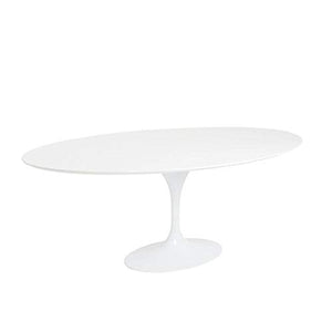 Oval White Lacquer 79" Conference or Meeting Table
