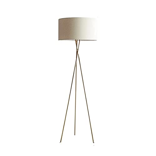 TRESORS Modern Tripod Metal Floor Lamp - White With Remote Control