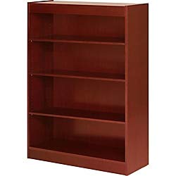 Lorell 4-Shelf Panel Bookcase, 36 by 12 by 48-Inch, Cherry