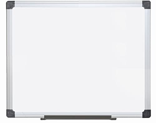 MasterVision Maya Melamine Dry Erase Board with Tray, 48" x 72", Whiteboard with Aluminum Frame