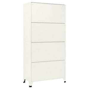 GOLINPEILO Metal Locker Cabinet with 18 Lockers, Gray and Blue 35.4"x15.7"x70.9" Steel