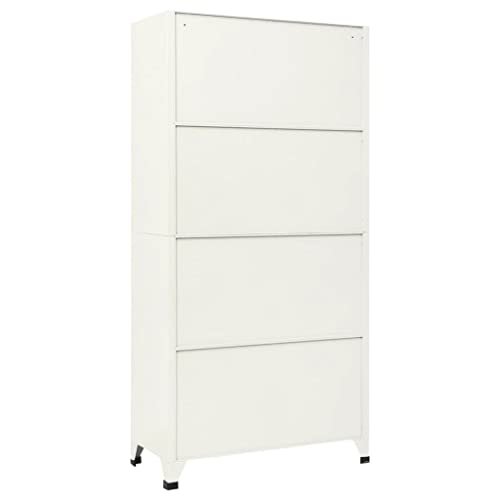 GOLINPEILO Metal Locker Cabinet with 18 Lockers, Gray and Blue 35.4"x15.7"x70.9" Steel