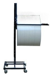 12" Telescoping Single Arm Bubble Wrap® & Foam Roll Floor Unit Dispenser w/ Casters & Tear Tag