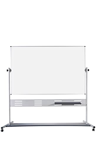 MasterVision Easel Mobile Double Sided Magnetic Dry Erase , 35" x 47", Silver