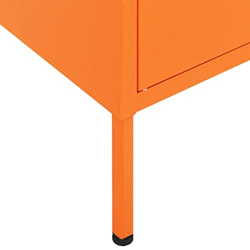 ZQQLVOO Metal Lockers with Card Slots, Orange Storage Cabinet 31.5"x13.8"x40