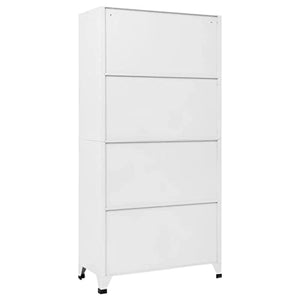 GOLINPEILO Metal Locker Storage Cabinet with 18 Lockable Doors, White Steel Organizer 35.4"x17.7"x70.9