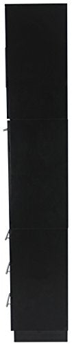 Icarus"Spokane" Black Tower Styling Station With 3 Drawers, Cabinet And Tool Holder