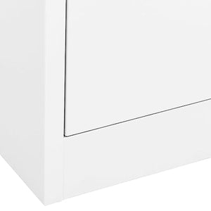 SLGSDMJ White Steel Filing Cabinet with 2 Drawers and Lock 35.4"x18.1"x28.5