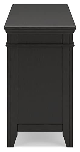 Signature Design by Ashley Beckincreek Traditional Black Credenza with Adjustable Shelves