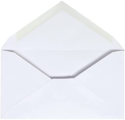 #6-3/4 White Wove V-Flap Envelopes, 3-3/5" W x 6-1/2" L, 24lb. - 5,000 Pack