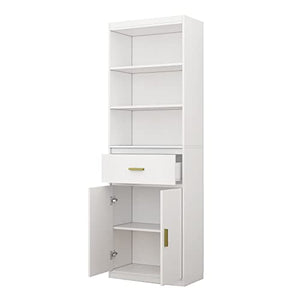 Overstock Linen Cabinet Bookcase Space Saving - 23.6" W x 70.8" H
