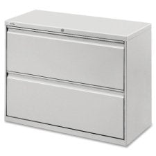 Lorell Lateral File, 2-Drawer, 36"x18-5/8"x28", Lt Gray