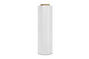 PSBM White Stretch Wrap, 8 Pack, 18 Inch x 1500 Feet, 80 Gauge, Plastic Cling Dark Color Hand Stretch Film Rolls for Packaging Moving Packing Pallets