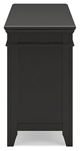 Signature Design by Ashley Beckincreek Traditional Black Credenza with Adjustable Shelves