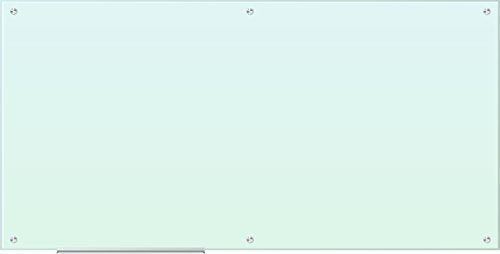 U Brands Glass Dry Erase Board, 70 x 35 Inches, White Frosted Surface, Frameless