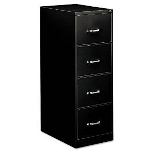 OIF - Vertical File Cabinet, 4-Drawer, Economy, Legal, 26-1/2" Depth - Black