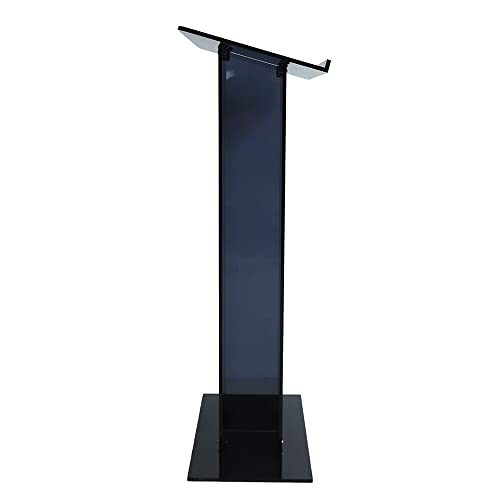 Black Acrylic Podium Stand for Churches, Portable Lecterns & Pulpits