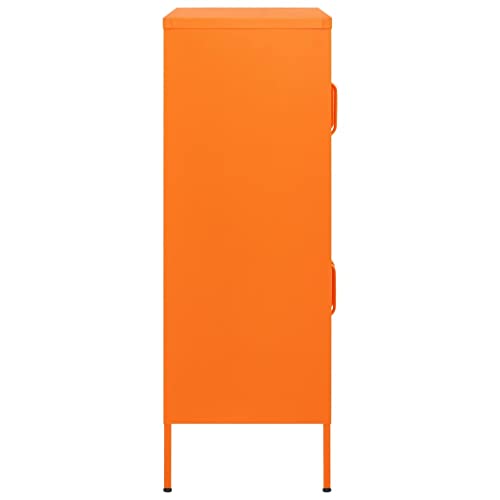 ZQQLVOO Metal Lockers with Card Slots, Orange Storage Cabinet 31.5"x13.8"x40