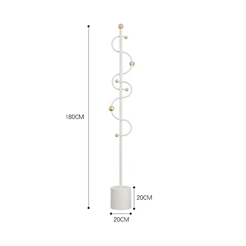 BinOxy Freestanding Coat Rack - Gold Coat Stand for Bedroom, Living Room, and Hotel Entryway