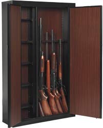 American Furniture Classics 916 16 Gun Metal Cabinet, Black