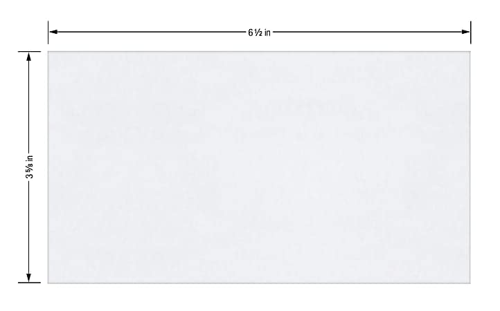 #6-3/4 White Wove V-Flap Envelopes, 3-3/5" W x 6-1/2" L, 24lb. - 5,000 Pack