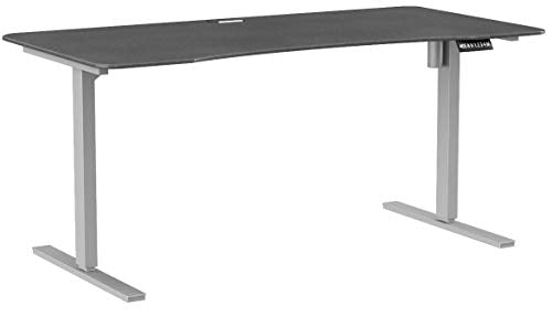 Ergo Elements Height Adjustable Electric Standing Desk with 60" Top 4 Memory Buttons LED Display, Grey with Grey Top