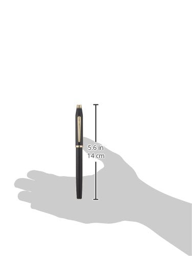 Cross Century II, Black, Selectip Rolling Ball Pen with 23 Karat Gold Plated Appointments (2504)