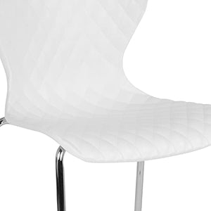 EMMA + OLIVER 4 Pack White Plastic Stack Chair