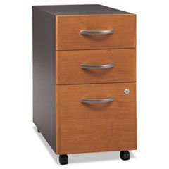 Bush WC72453SU Series C Collection 3 Drawer Mobile Pedestal (Assembled), Natural Cherry