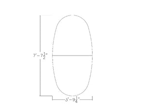 SKUTCHI DESIGNS INC. 8' Boval Conference Table with Square Metal Base | Harmony Series