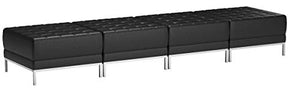 Flash Furniture HERCULES Imagination Series Black Leather Four Seat Bench