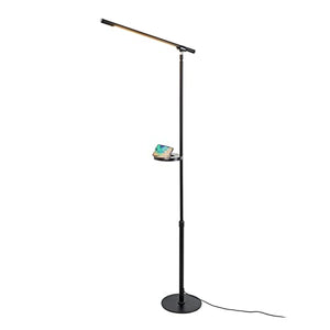AOKLEY LED Floor Lamp with USB & Wireless Charging - Multifunction Standing Lamp