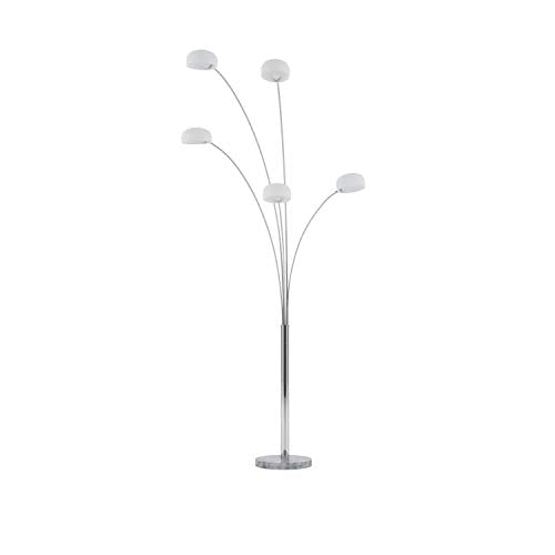 Adesso Luna Arc Lamp, Satin Steel