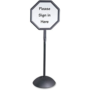 Safco Products 4118BL Write Way Octagon Message Board, Black