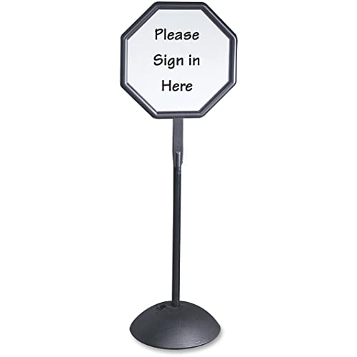 Safco Products 4118BL Write Way Octagon Message Board, Black